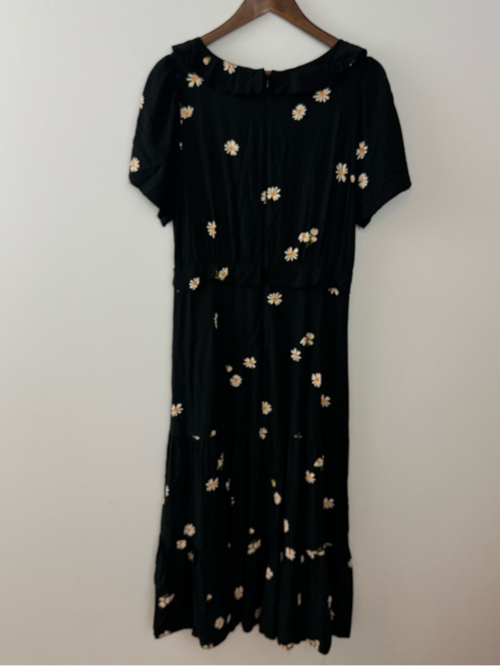 MADEWELL Ruffle V Neck Waisted Midi Dress Size 10 - Picture 3 of 8